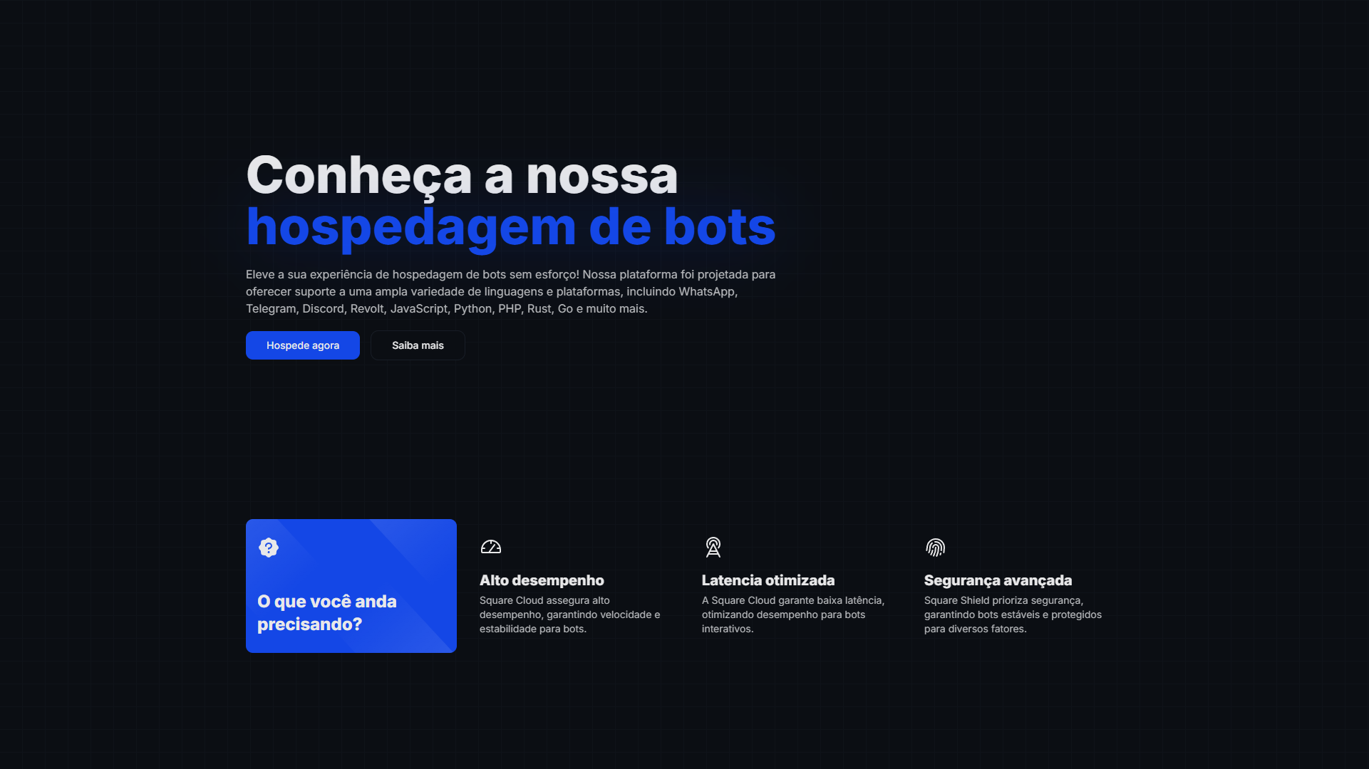 Hospedagem de Bots